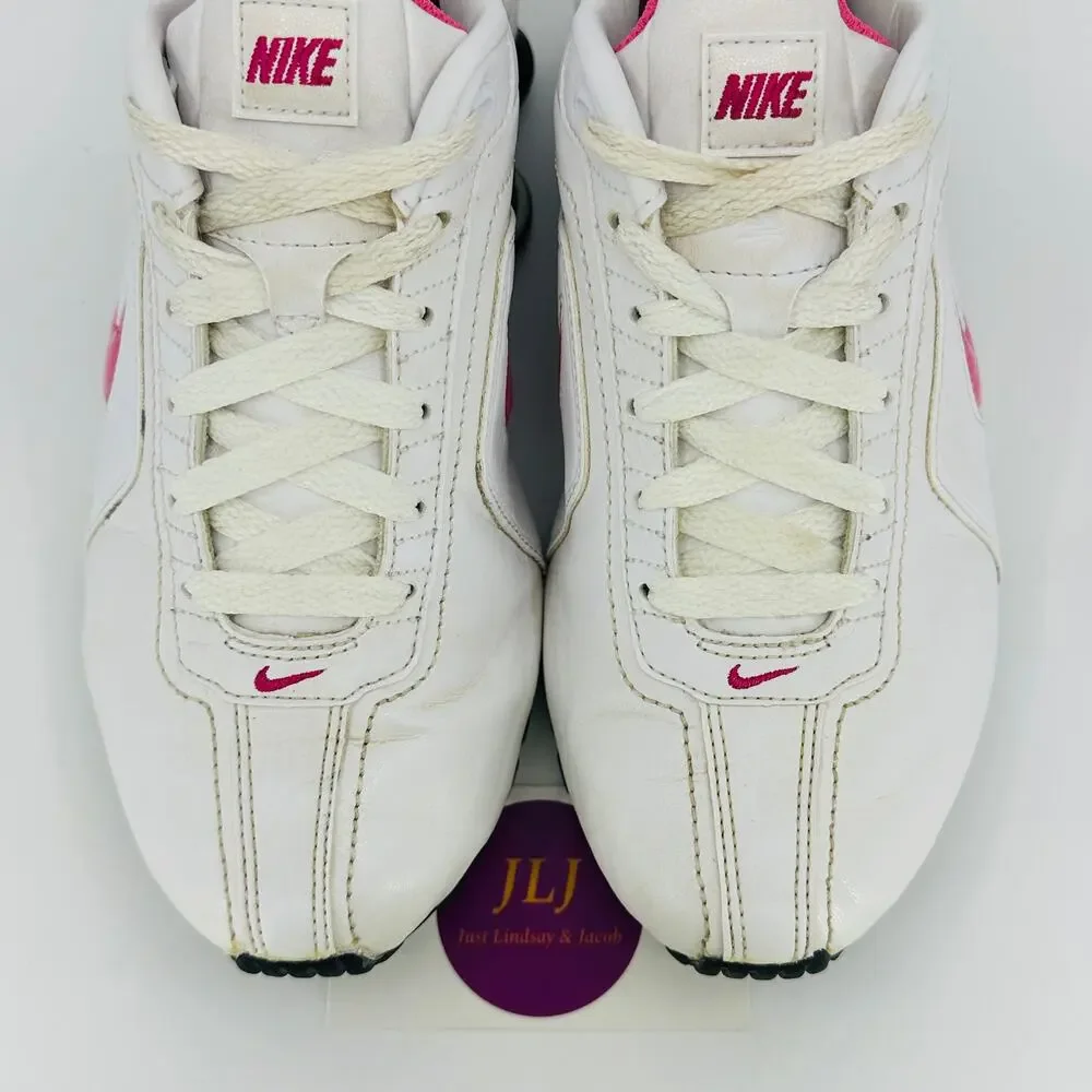 Nike Women's Shox Conundrum Athletic Sneakers White/Vivid Pink 407989-162 Size 6
